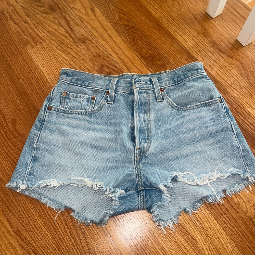 Levi's Women's 501 Blue Denim Shorts